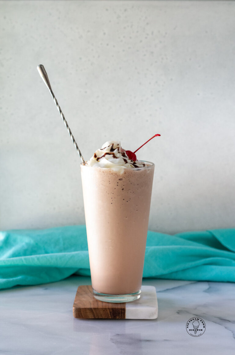 nutella milkshake on a coaster