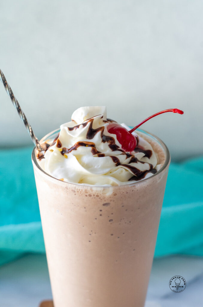top of a nutella milkshake