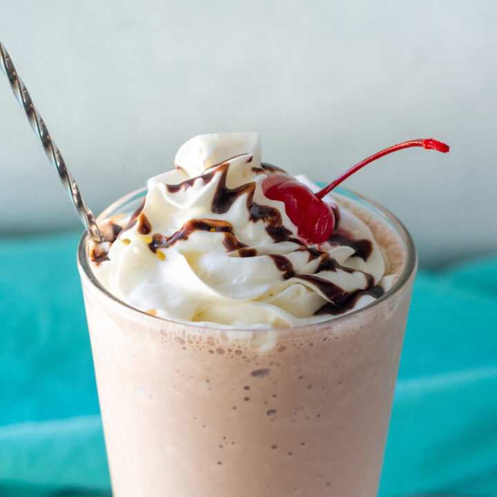 top of a nutella milkshake