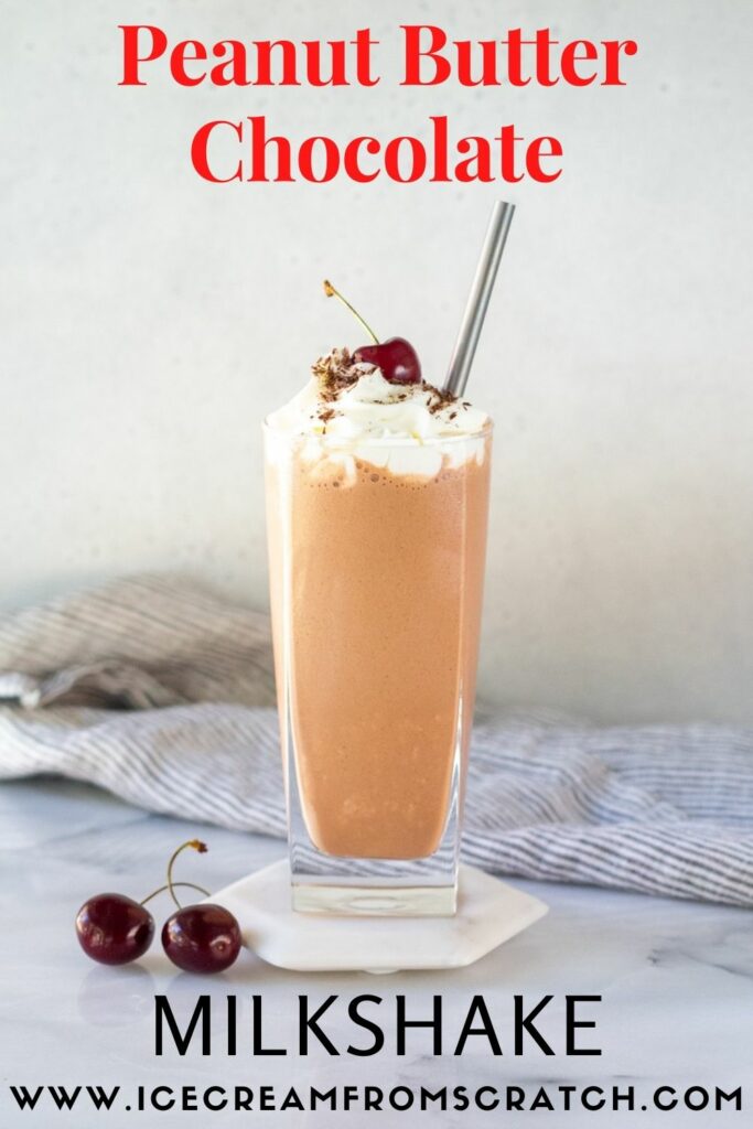 peanut butter chocolate milkshake pinterest pin collage