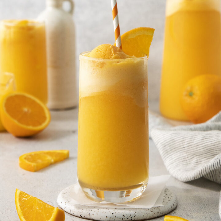 orange sherbet punch in tall classes