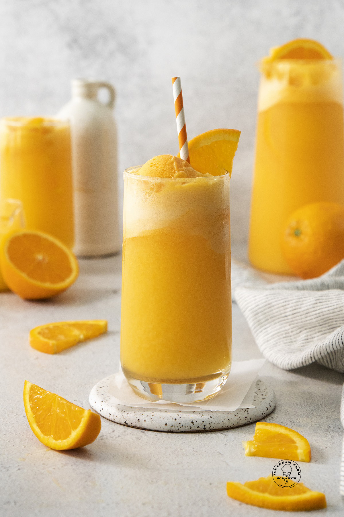 orange sherbet punch in tall classes