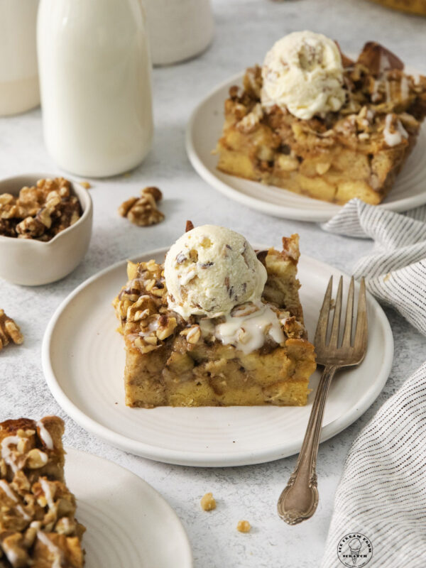 Easy Banana Bread Pudding with a Sweet Glaze