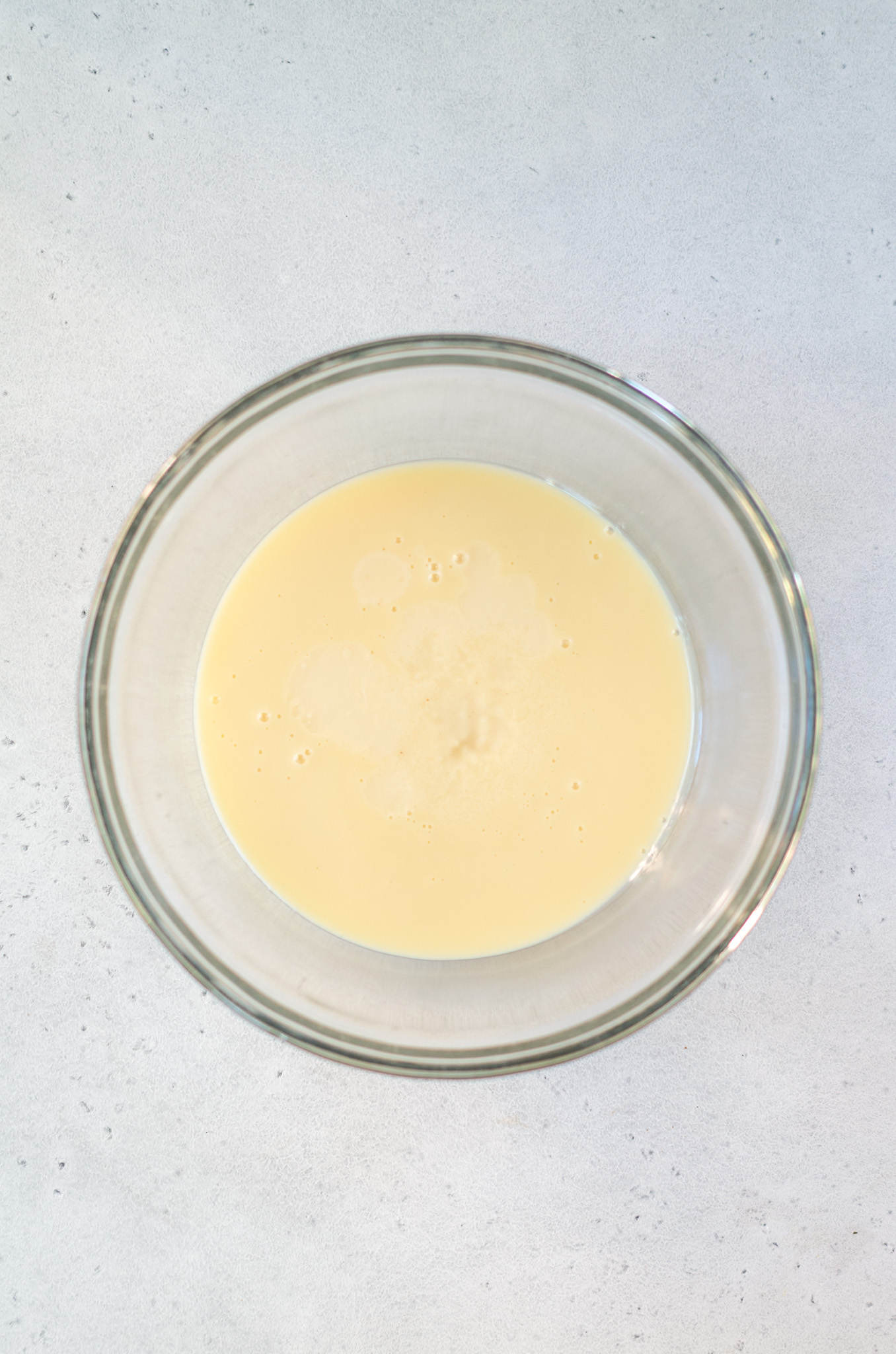 sweetened condensed milk in a bowl