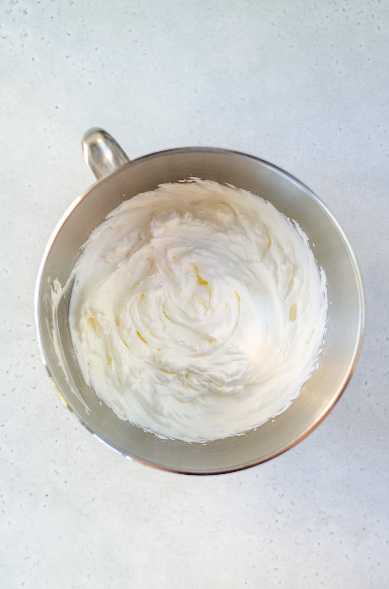whipped cream in a bowl
