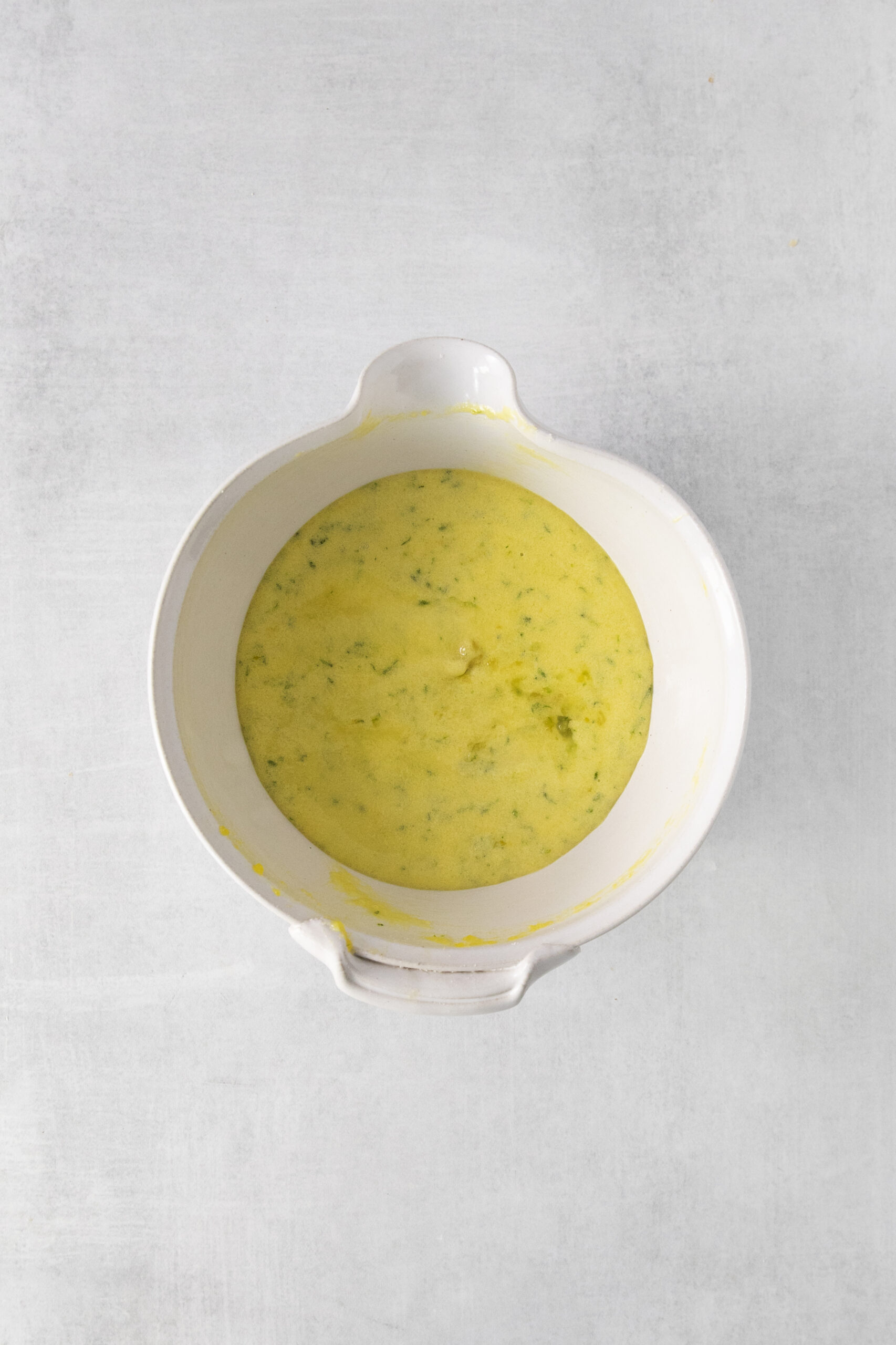 sugar mixture mixed with eggs in a bowl