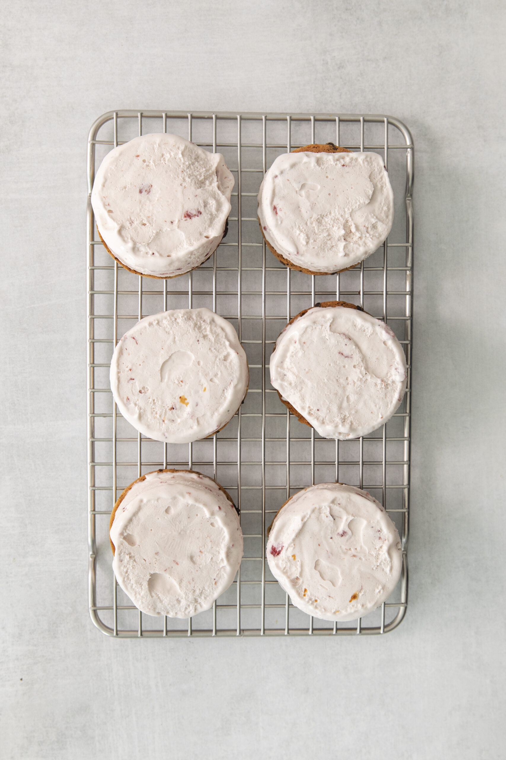 cookies with ice cream on top to make ice cream sandwiches